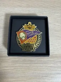 【希少・ケース付】福岡ソフトバンクホークス 2018 優勝記念 特大ピンバッジ