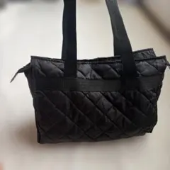 ブラックキルティングトートバッグ