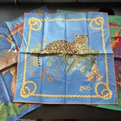3枚セットお得品　新品未使用 タイシルクJim Thompson 豹象スカーフ