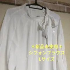 ＊ESPICA＊ 春　オフホワイトシフォンブラウス 長袖　Lサイズ
