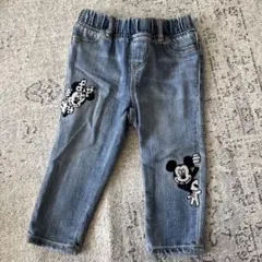 GAP ミッキーマウス刺繍デニムパンツ 18-24ヶ月