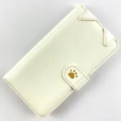 iPhoneXS X 手帳型 いぬ型 耐衝撃 ホワイト 白 犬 PUレザー