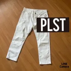 プラステ　クロップドストレッチデニム　スキニー　白