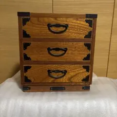 昭和レトロ　木製小物入れ 3引き出し