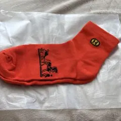 オレンジ 馬の刺繍 ソックス