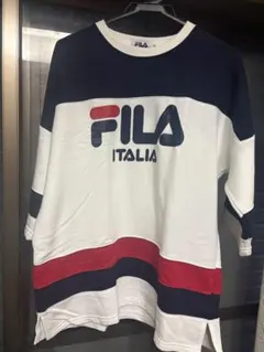 FILA ストライプデザイン 半袖Tシャツ M