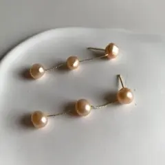 淡水パール　ロングピアス