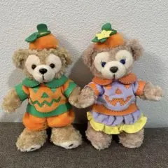 ★ダッフィー&シェリーメイ★ ハロウィン★ぬいぐるみバッジペアセット