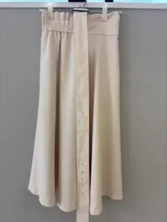 PROPORTION BODY DRESSING ロングフレアスカート ベージュ