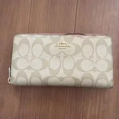 COACH モノグラム 長財布 ベージュ