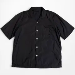 激レア ギャルソン 田中オム 01SS 製品染め オープンカラーシャツ 黒のサムネイル