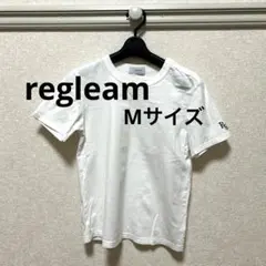 【regleam】クルーネックTシャツ　肩ボタン　白　Mサイズ