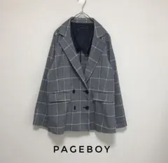 pageboy ページボーイ チェック ダブルボタン テーラードジャケット