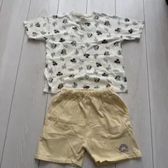 LITTC ミッキー プリント Tシャツ ショートパンツ 120cm