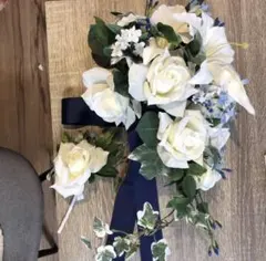 ブーケ　ブートニア　ウエディング　造花