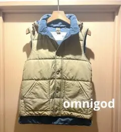 【値下げ】オムニゴッド　omnigod ダウンベスト　フード付きダウンベスト