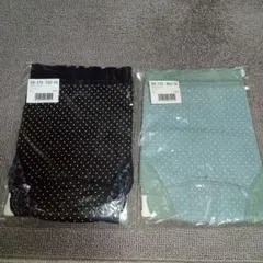 サニタリーショーツドット柄 ブラック・グレー LLサイズ 2点セット