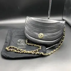 【MAFR-49】◆シャネル◆ハーフムーンチェーンショルダーバッグ ヴィンテージ