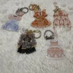 FRUITS ZIPPER 衣装アクリルキーホルダー 5種セット