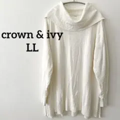 美品✨crown & ivy タートルネックセーター LL
