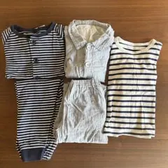 無印良品　長袖　パジャマセット　110サイズ　パジャマ2組＆長袖セット　男女兼用