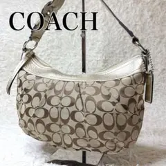 COACH コーチ シグネチャー ワンショルダーバッグ ブラック ハーフ