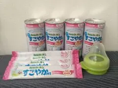 すこやかミルク　液体ミルク4本　粉ミルク100ml✕4液体ミルク用アタッチメント