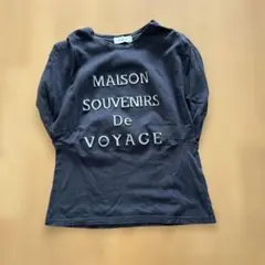 SIMPLICITE ロゴ刺繍 ノースリーブカットソー チャコールグレー