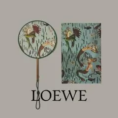 -*-様 希少◎新品未使用LOEWEパウラズイビザ人魚柄ノベルティうちわのサムネイル