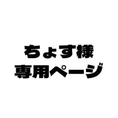ちょす様専用ページ