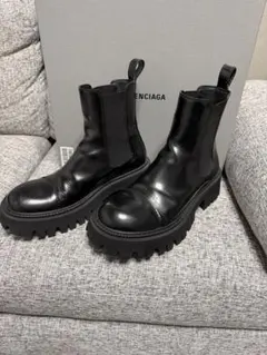 Balenciaga ブラック サイドゴアブーツ 38 バレンシアガ 箱 袋付き
