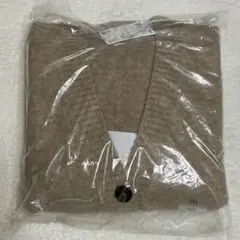 ユニクロ スフレヤーンショートカーディガン ベージュ　3XL UNIQLO