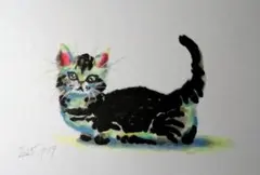 キジトラ 絵画 原画 ドローイング - メルカリ