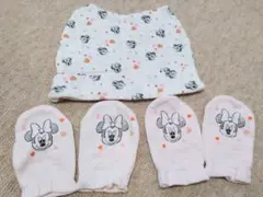 ミニー　新生児用　ベビーミトン　帽子
