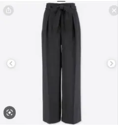 ユニクロ　ハイウエストリボンワイドパンツ　Ｌ