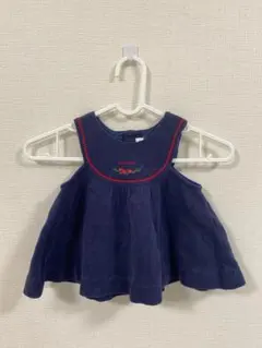 CELINE セリーヌ ノースリーブワンピース 花柄刺繍 ネイビー 80cmのサムネイル