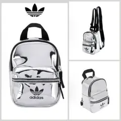 アディダス　シルバーメタリック　ミニリュック