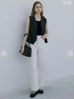 【新品未使用】Mila Owen 撥水加工カットオフワイドデニムパンツ　0サイズ