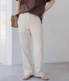 Spick and Span　リネンライクルーズベイカーパンツ