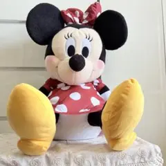 【新品タグ付き】ミニーマウスFukuFukuもこふわジャンボぬいぐるみ ミニー