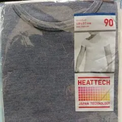 UNIQLO ヒートテック UネックT 半袖 ベビー 90 ブルー