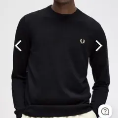 フレッドペリー　ニット　ブラック　メンズ　トップス　クルーネック
