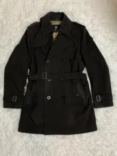 Burberry Black Label トレンチコート ノバチェック 黒 L