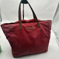 【リペア済み】GUCCI 大容量　GG トートバッグRED グッチ レッドのサムネイル