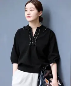 美品⭐︎人気完売品ルーニーLOUNIE バックシャンワンピース ベージュ36