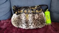 ファー付きショルダーバッグ 中型