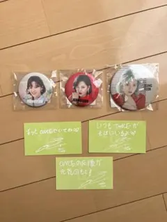 TWICE ジョンヨン　ライブグッズ缶バッジ3種＋会場限定メッセージカードセット