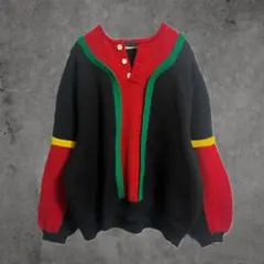 古着 K-FACTORYカラフル ニット カーディガン