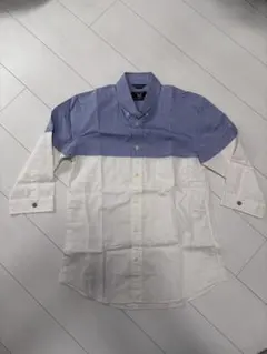 COMME CA COMMUNE バイカラー五分袖シャツ M