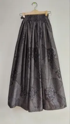 大島紬着物リメイクロングスカート＊270